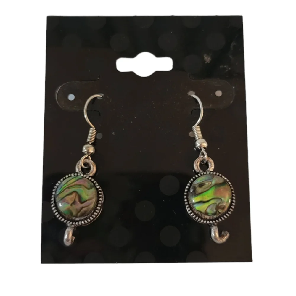 Abalone Shell Drop Earrings 1.5